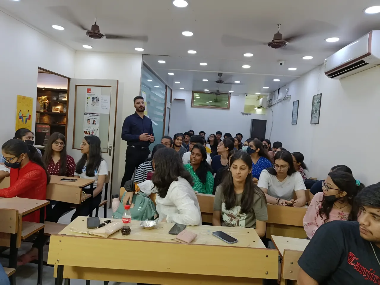 ISL faculty addressing students in a South Delhi classroom