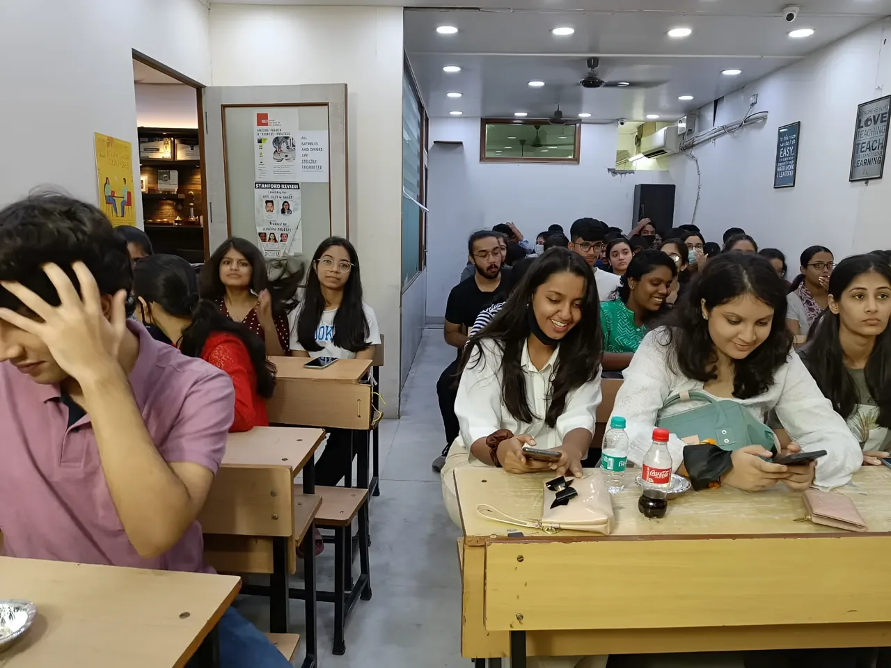 Students in a Mass Communication preparation class at ISL Competitive Centre, South Delhi
