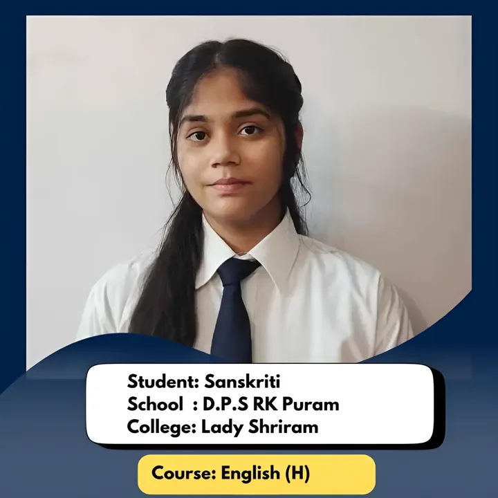 Sanskriti, ISL student, admitted to Lady Shri Ram College for English (H)