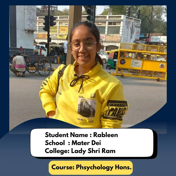 Rableen, ISL student, admitted to Lady Shri Ram College for Psychology Hons.