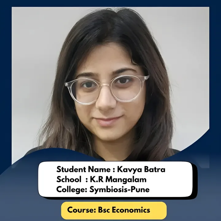 Kavya Batra, ISL student, admitted to Symbiosis, Pune for B.Sc Economics