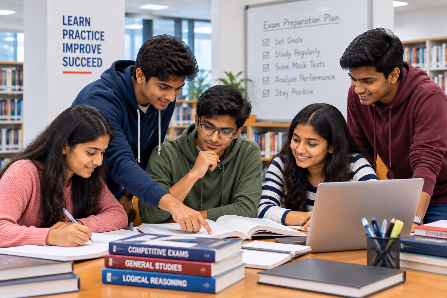 Students in an ISL entrance preparation class