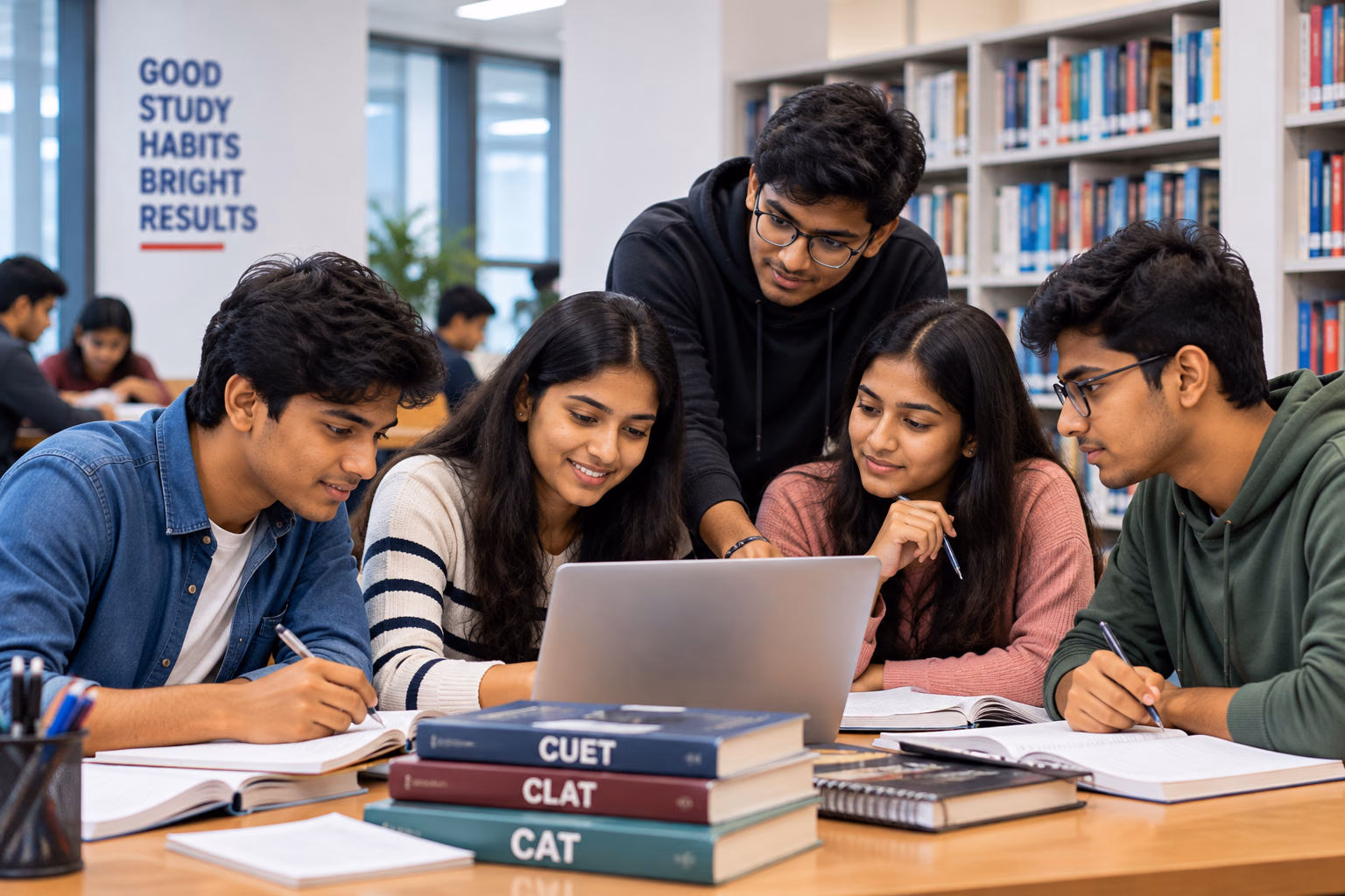 Students in a CUET preparation class at ISL Competitive Centre, South Delhi